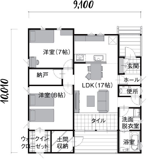 2LDK 北入り