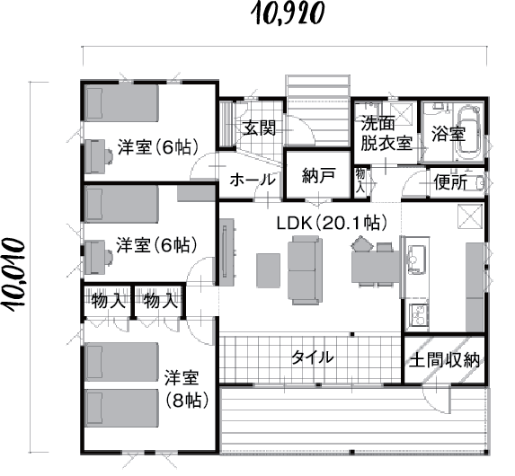 3LDK 北入り