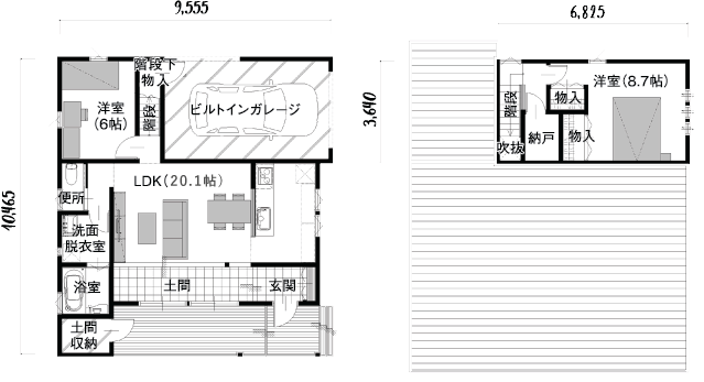 2LDK 東入り